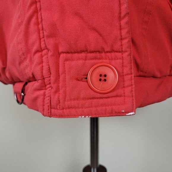 VTG Catherine Hall Jacket Womens Large Red 80s 90s Retro Puffer Winter Warm Coat - Picture 13 of 13